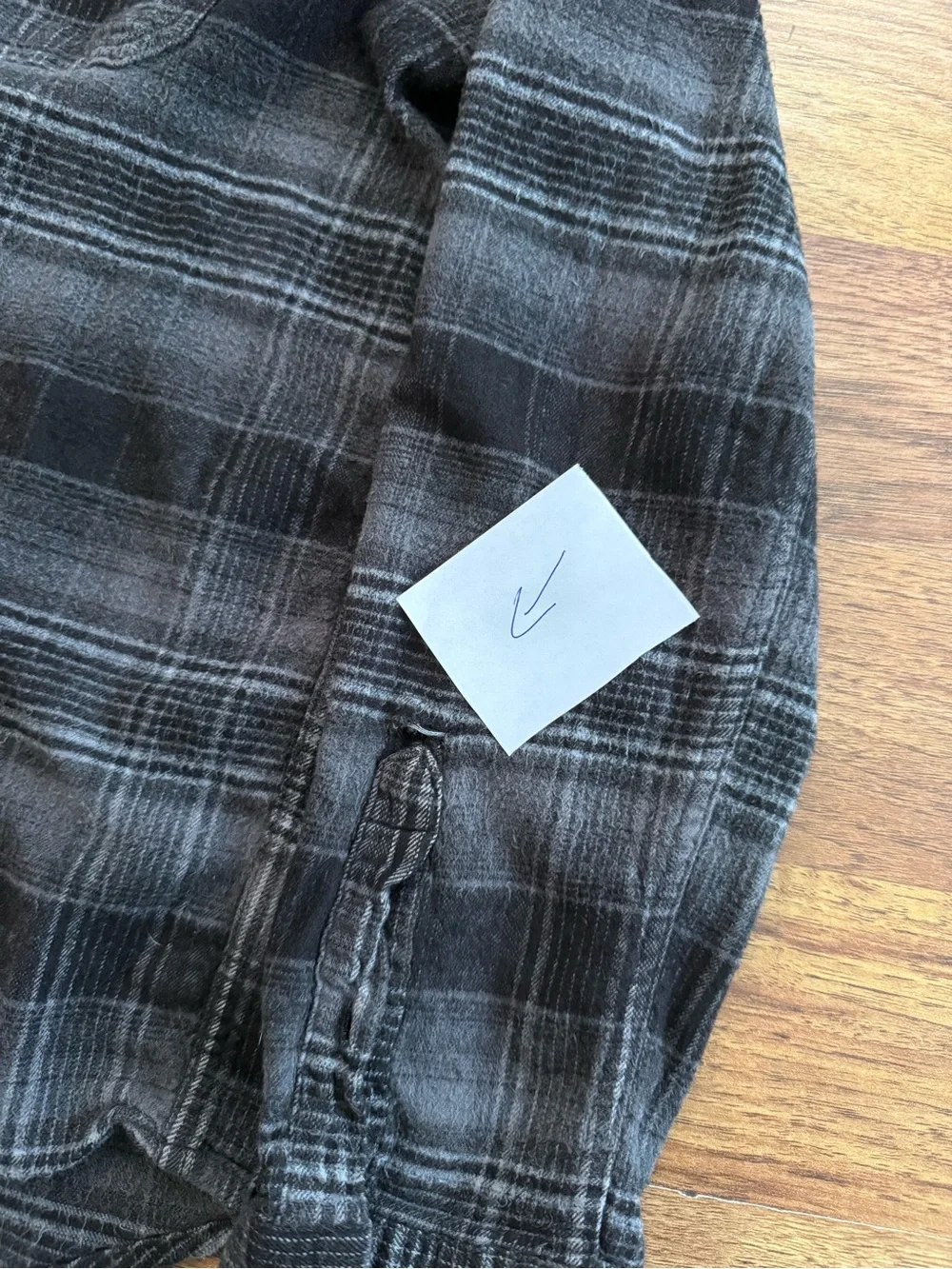 George Men's Casual Button-Down Plaid Shirt - Black & Gray